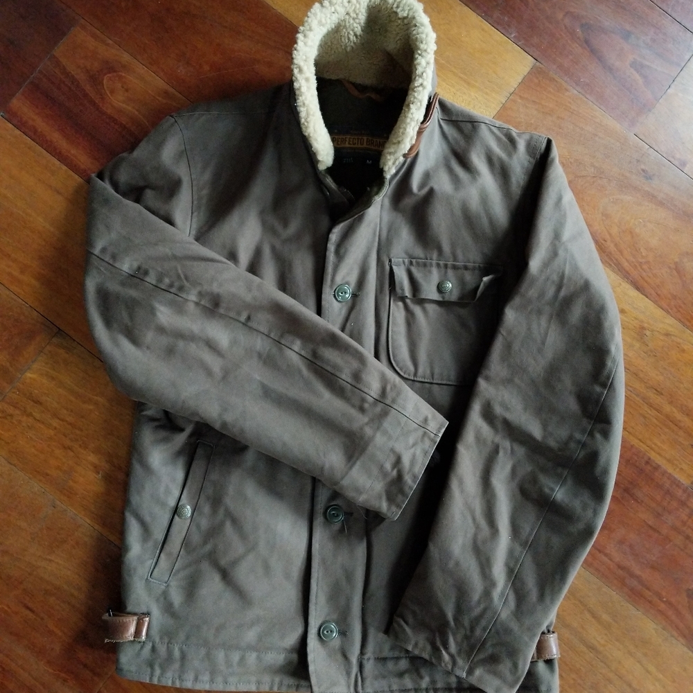 (see description!)Schott N.Y.C. Perfecto Brand waxed canvas jacket